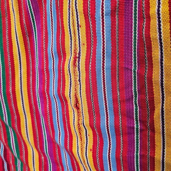 Vtg Central Falls 80s Wrap Skirt Women Size 10 Red Stripped Boho Southwestern - Picture 6 of 11